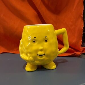 Yellow Ceramic Lemon Man Mug